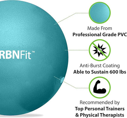 URBNFit Small Exercise Ball - 9-inch Mini Pilates
