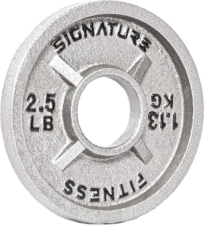 Signature Fitness Deep Dish 2-Inch Olympic Cast Iron