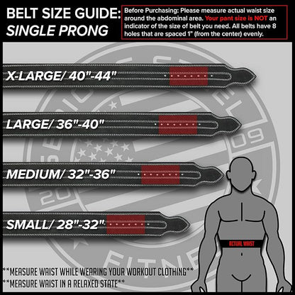 SERIOUS STEEL FITNESS Leather Weight Lifting Belt 4" Wide 10mm Thick