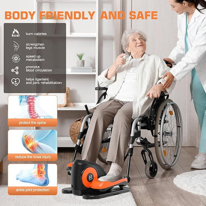 ANCHEER Under Desk Elliptical, Ellipse Leg Exerciser for Seniors Fully Assembled , Electric Seated Pedal Exerciser with Remote Control & 12 Adjustable Speed/Resistance