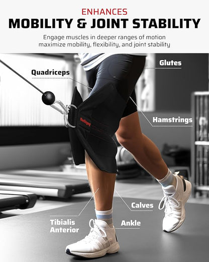 Squat Knee Attachment for Cable Machine, Resistance Band & Smart Gym | Supports Deep Split Squats | Promotes Knee Strength, Ankle Mobility & Joint Stability | Home & Commercial Gym Accessory