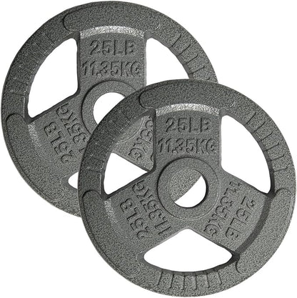 Yes4All Olympic Rubber Grip Plates for Barbell 2-Inch Weight