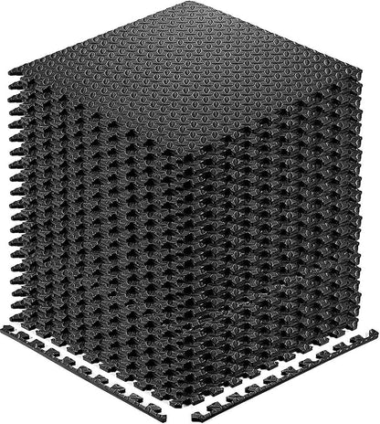 Exercise Mats Puzzle Foam Mats Gym Flooring Mat 20 SQ.FT (20pcs Black