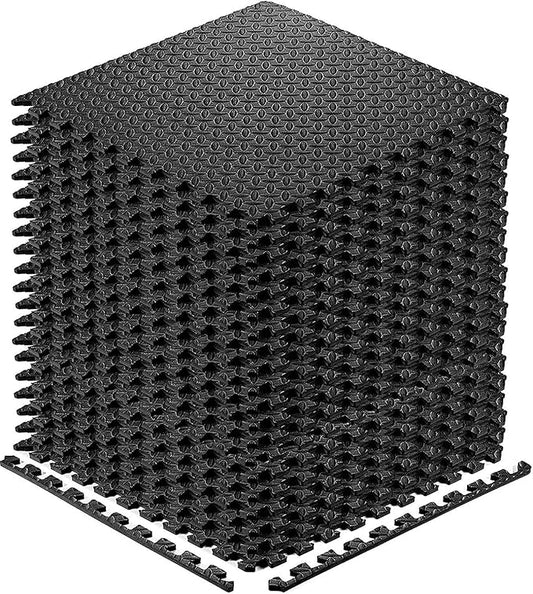Exercise Mats Puzzle Foam Mats Gym Flooring Mat 20 SQ.FT (20pcs Black