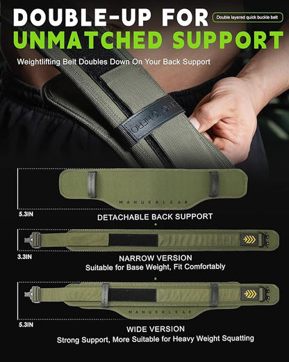 MANUEKLEAR Weight Lifting Belts for Men and Women