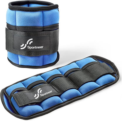 Sportneer Adjustable Ankle Wrist Weights for Men Women Kids 2 lbs 1 Pair 4 lbs