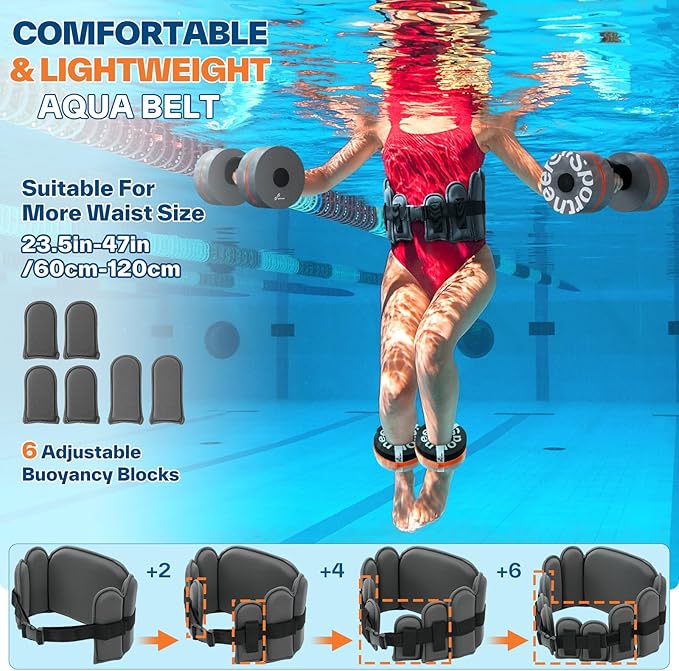 Sportneer Water Aerobics Pool Exercise Equipment New 6-Piece