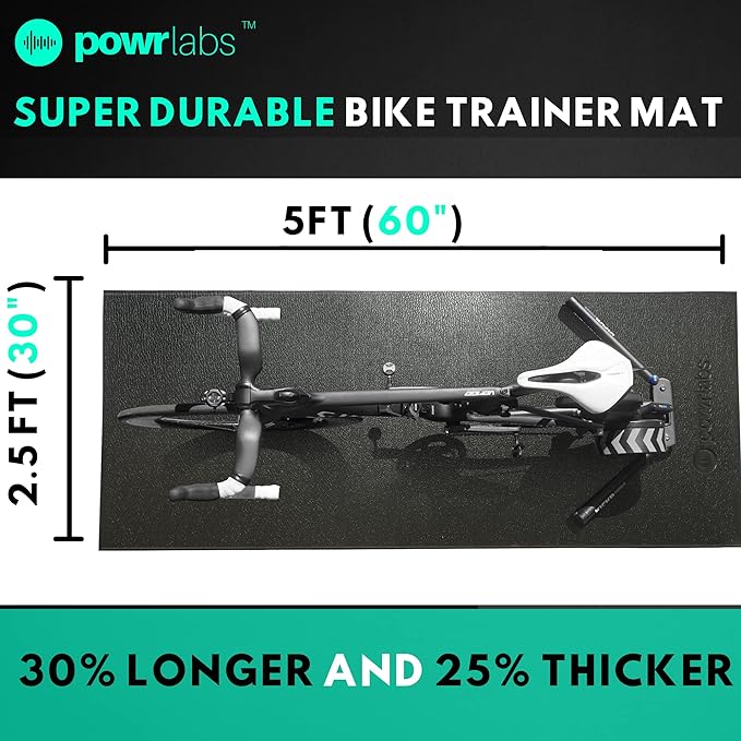 Powr Labs Sweat Proof Exercise Bike Mat