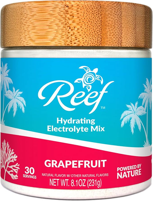 Hydrating Electrolyte Drink Mix - Grapefruit, 30 Servings - Hydration Powder w/Coconut Water - Non-GMO, No Added Sugar, 5 Key Electrolytes + Vitamins, Natural Trace Minerals, USA Made