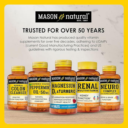 Mason Natura NAC N-Acetyl-L-Cysteine 500 mg, 6 Month Supply, Supports Normal Cellular Health, Immune System Booster for General Wellness, 3 Pack