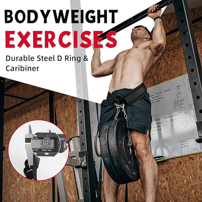 Jaffick Dip Belt with Steel Chain for Weightlifting