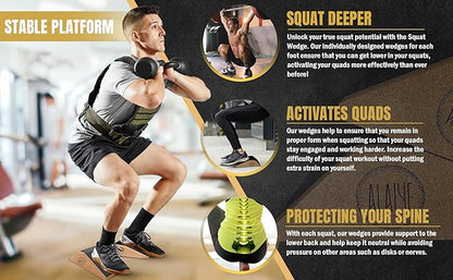 Squat Wedge Blocks - Pack of 2 Non-Slip 30 Day