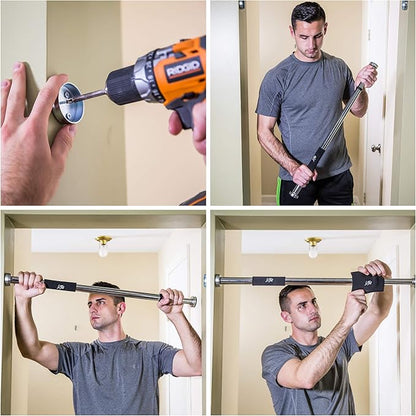 JFIT Deluxe Multi Exercise Doorway Pull-Up Bar 40-Inch