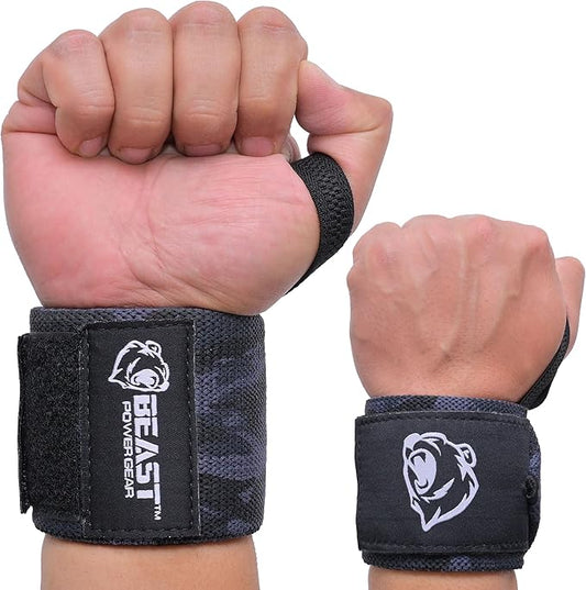 Wrist Wraps for Weightlifting 18” Premium Quality Wrist Support for Bodybuilding Heavy Duty Thumb Loop Powerlifting, Strength Training for Men and Women