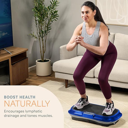 Lifepro Waver Vibration Plate Exercise Machine – High-Intensity Vibration for Muscle Activation, Full-Body Workout Vibrating Platform with Loop Bands, Fitness Equipment for Strength Toning & Fat Loss