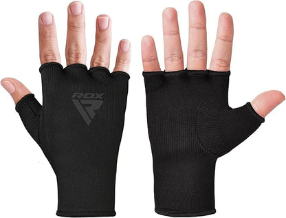RDX Boxing Hand Wraps Inner Gloves Men Women, Half Finger Elasticated Bandages, Under Mitts Fist Protection, Muay Thai, Kickboxing, MMA, Martial Arts Speed Bag Punching Training