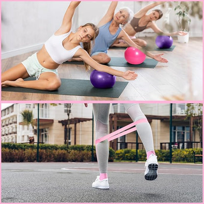 Poen 14 Pcs Pilates Ring and Ball Set 8 Resistance
