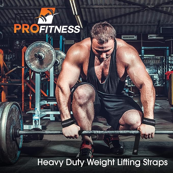 ProFitness Weight Lifting Straps: Heavy Duty Strap Improves