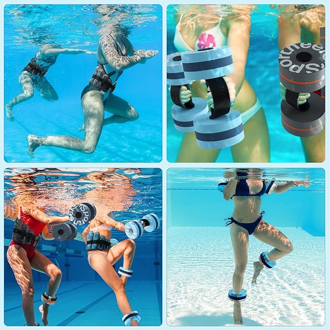 Sportneer Water Aerobics Pool Exercise Equipment New 6-Piece