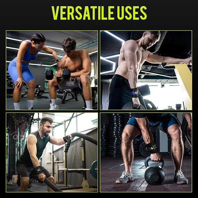 Slim Panda Weightlifting Wrist Wraps- Upgraded Wrist Support with Heavy Duty Thumb Loop for Powerlifting, Bodybuilding, and Weight Lifting Men & Women