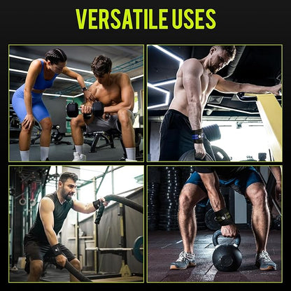 Slim Panda Weightlifting Wrist Wraps- Upgraded Wrist Support with Heavy Duty Thumb Loop for Powerlifting, Bodybuilding, and Weight Lifting Men & Women
