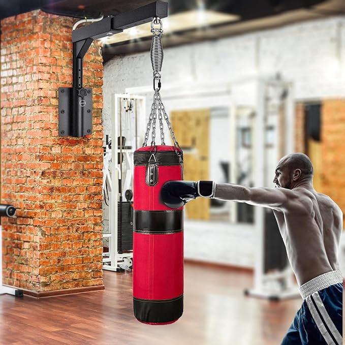 BeneLabel Wall Mount Heavy Bag Hanger, Heavy Duty Punching Bag Stand, Boxing Bag Bracket for Home Gym Indoor Outdoor, 800 LB Capacity