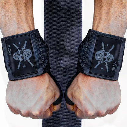 Iron Infidel Wrist Wraps for Weightlifting - 18" and 24" Heavy Duty Support for Working Out, Gym Accessories for Men - Use for Lifting, Crossfit, Fitness, Exercise, Bench Press, Powerlifting