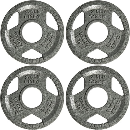 Yes4All Olympic Rubber Grip Plates for Barbell 2-Inch Weight