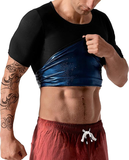 Men Sauna Shirt Sweat Suit Slimming Vest Workout