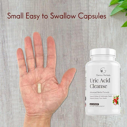 Uric Acid Cleanse – Supports Kidney, Liver, Gallbladder & Urinary Tract Health, Advanced Herbal Formula - 60 Capsules