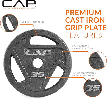 CAP Barbell 2-Inch Olympic Grip Weight Plate