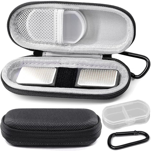 Case for KardiaMobile 1L 6L Personal EKG Monitor, Hard Travel Carrying Case for AliveCor Kardia Heart Monitor EKG/ECG, Portable Heart Rate Monitor Bag Storage Organizer with Pill Box & Carabiner Clip