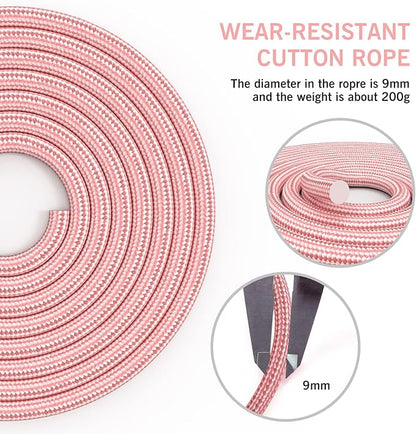 FITMYFAVO Jump Rope Cotton Adjustable Skipping Weighted jumprope