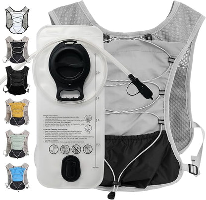 Hydration Running Vest Ultra-Lightweight for Women Men [2025 Upgraded], Breathable All-Weather Water Vest Hiking Backpack, Adjustable Water Backpack for Hiking, Cycling, Trail Marathon Race