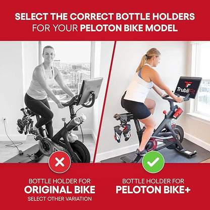 TrubliFit Extra Large Bottle Holders for Peloton Bike for Original Peloton & Peloton Bike+ - All Metal Design - Fits YETI + Nalgene + Hydro Flask (Peloton Bike+)