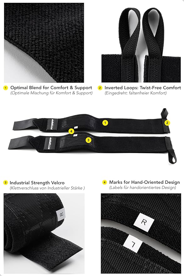 Fitgriff® Lifting Straps & Wrist Wraps (Bundle) Superior Support for Weightlifting & Gym Workouts - for Men and Women