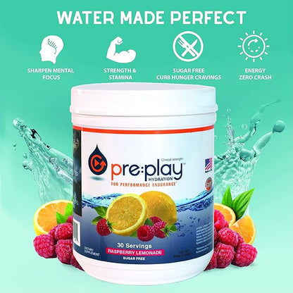 Hydration and Energy Drink Powder, Raspberry Lemonade - 30 Serving Tub