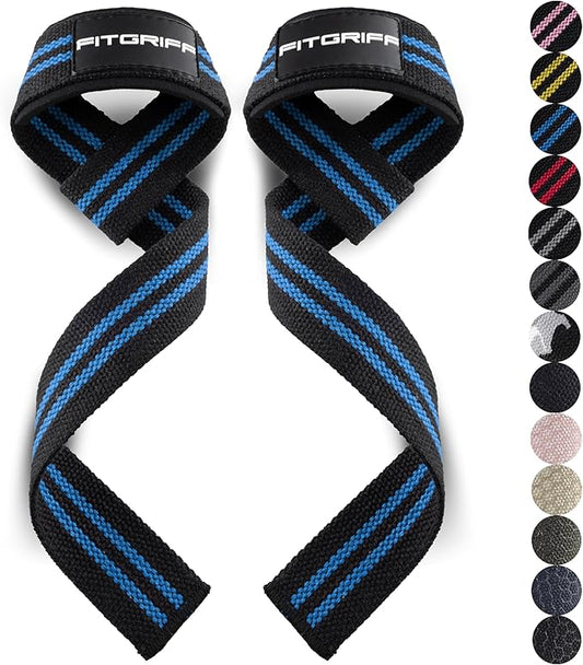 Fitgriff® Lifting Wrist Straps for Weightlifting, Gym, Deadlift, Workout (Made of Premium Cotton & Padded) - Men & Women