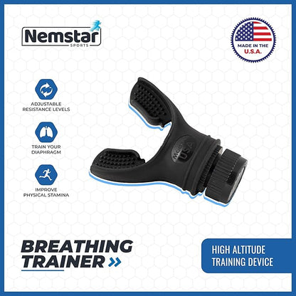 Breathing Trainer Exercise Device - Respiratory Exerciser Device with Adjustable Valve - Exercise Diaphragm and Core Trainer Device o2 Trainer