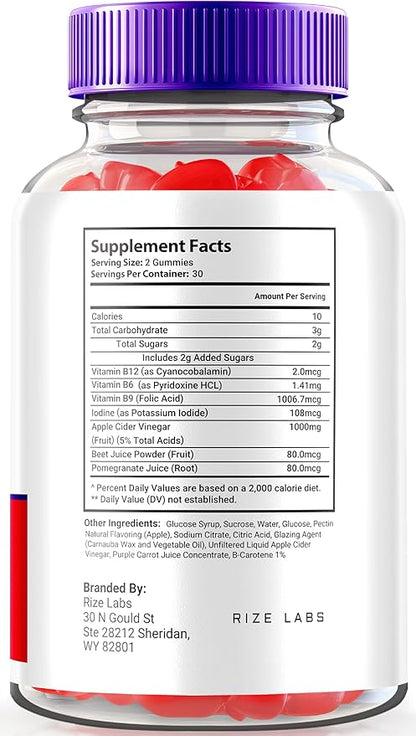 '- Metabolix Labs Keto Plus ACV Gummies - Weight Management Support Apple Cider Vinegar Supplement (60 Gummies)