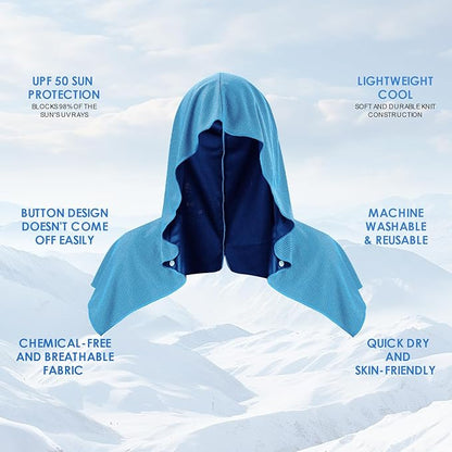 3 Pack Cooling Hoodie Towels for Neck and Face 50 Sun