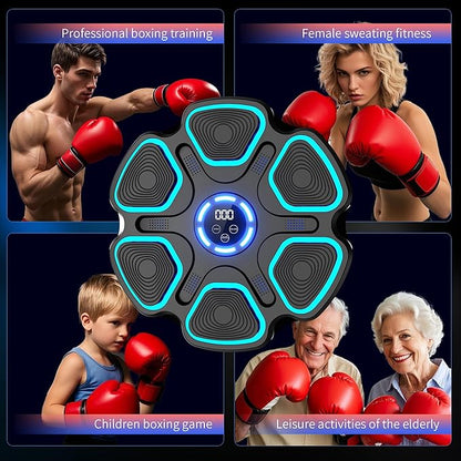 Music Boxing Machine with Bluetooth&LED Display, 9 Speeds &11 Models, Interactive Wall-Mounted Music Punching Machine for Adults&Kids,Boxing Machine Suitable for Indoor Workouts,Home,Gym