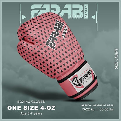 Farabi Sports Kids Boxing Gloves 4, 6, 8-oz Boxing Gloves for Kids Junior Boxing Gloves Youth Boxing Gloves Boys and Girls Boxing Training Gloves for MMA Muay Thai & Punching Bag