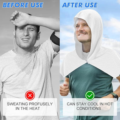 3 Pack Cooling Hoodie Towels for Neck and Face 50 Sun