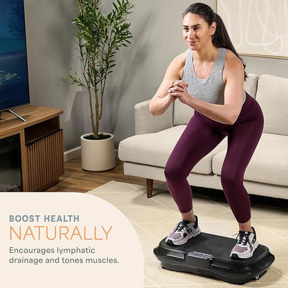 Lifepro Waver Vibration Plate Exercise Machine – High-Intensity Vibration for Muscle Activation, Full-Body Workout Vibrating Platform with Loop Bands, Fitness Equipment for Strength Toning & Fat Loss
