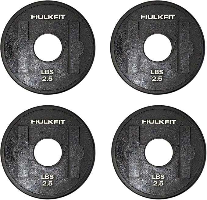 HulkFit 2-inch Rubber Coated Steel Weight Plates Set