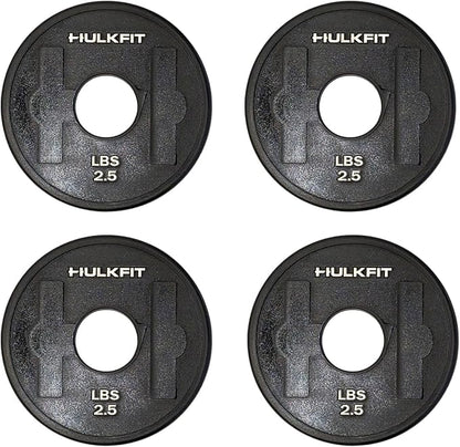 HulkFit 2-inch Rubber Coated Steel Weight Plates Set
