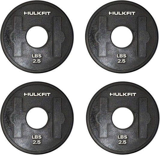 HulkFit 2-inch Rubber Coated Steel Weight Plates Set