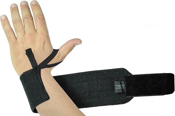 Grip Power Pads Wrist Wraps 2 Wraps for Weight Lifting Wrist Support Cotton Wraps Gym Bandage Straps for Men & Women Premium Quality & PRO Rubber