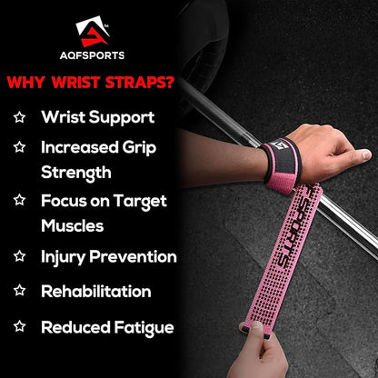 Lifting Wrist Straps for Weightlifting, Powerlifting & Deadlifts – 23” Neoprene Padded Cotton Straps for Strength Training & Gym Workouts - Maximum Grip Support for Men & Women